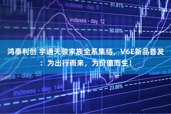 鸿泰利创 宇通天骏家族全系集结，V6E新品首发：为出行而来，为价值而生！