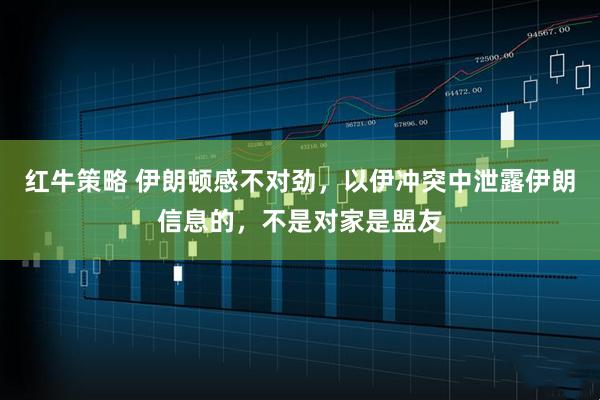 红牛策略 伊朗顿感不对劲，以伊冲突中泄露伊朗信息的，不是对家是盟友